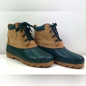 Land's End Women's Genuine Nubuck Leather & Rubber Duck Ankle Boots Shoes sz 7